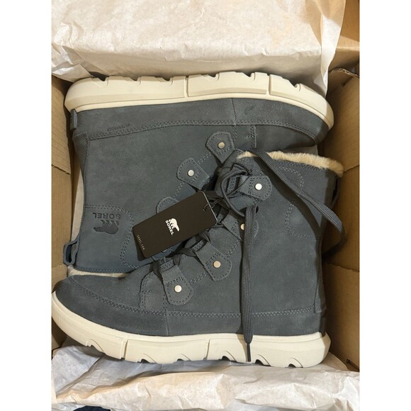 SOREL Women's Size 9.5 Explorer Next Joan WP GRILL, FAWN - Picture 1 of 13